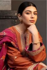 Kokum - 3pcs Dhanak Embroidered With Printed Wool Shawl - Hit - Image 2