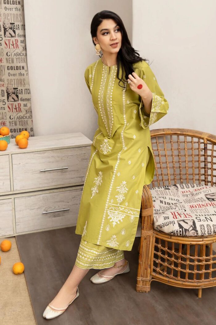 A sling - 3pcs Dhanak Embroidered With Printed Wool Shawl - 636 - Image 4