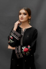 URGE - 3pcs Dhanak Embroidered With Printed Wool Shawl - 625 - Image 4