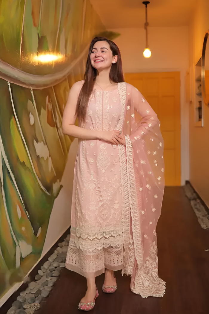 Zara Shahjahan 3pcs Lawn Emb With Chiffon Emb Dupatta - 6253 - Image 2