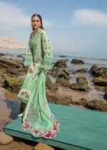 Chrimson - 3pcs Lawn  Embroidered With Organza Emb Dupatta - 713 - Image 3