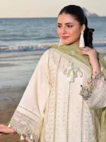 Flossie - Chicken Kari Lawn Emb With Heavy Chiffon Emb Dupatta - 1208 - Image 4