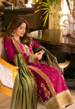 Asim Jofa - 3pcs Dhanak Emb With Dhanak Emb Shawl - 3154 - Image 4