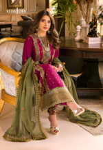 Asim Jofa - 3pcs Dhanak Emb With Dhanak Emb Shawl - 3154 - Image 5