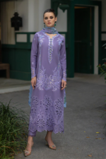 Mushq - 3pcs Lawn Embroidered With Diamond Printed Dupatta - 912 - Image 4