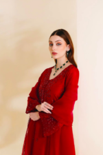 Agha Noor - 3pcs Lawn Embroidered With Chiffon Emb Dupatta - 6252 - Image 2
