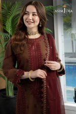 Asim Jofa - 3pcs Lawn Embroidered With Chiffon Emb Dupatta - 3360 - Image 8