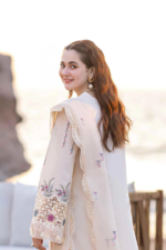 Qalamkar - 3pcs Chicken Kari Lawn Emb With Organza Emb Dupatta - 941 - Image 6