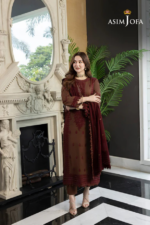 Asim Jofa - 3pcs Lawn Embroidered With Chiffon Emb Dupatta - 3360 - Image 3