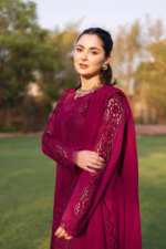 Zara Shahjahan 3pcs Chicken Kari Lawn Emb With Diamond Dupatta - 3001 - Image 3