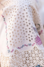 Qalamkar - 3pcs Chicken Kari Lawn Emb With Organza Emb Dupatta - 941 - Image 5