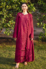 Zara Shahjahan 3pcs Chicken Kari Lawn Emb With Diamond Dupatta - 3001