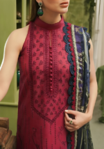 ZARKASHA - 3PCS DHANAK EMBROIDERED – WOMEN’S – UNSTITCHED - Image 4