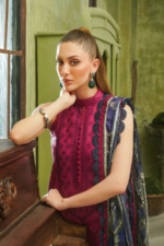 ZARKASHA - 3PCS DHANAK EMBROIDERED – WOMEN’S – UNSTITCHED - Image 2