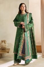 Zara Shahjahan - 3pcs Lawn Embroidered With Printed Diamond Dupatta - 0508 - Image 3