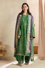 Zara Shahjahan - 3pcs Lawn Embroidered With Printed Diamond Dupatta - 0508