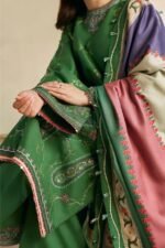 Zara Shahjahan - 3pcs Lawn Embroidered With Printed Diamond Dupatta - 0508 - Image 6