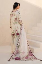 Iznik - 3pcs Lawn Printed With Ready To Wear Chiffon Dupatta - Skin - Image 3