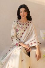 Iznik - 3pcs Lawn Printed With Ready To Wear Chiffon Dupatta - Skin - Image 7