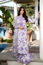 Aneela's - 3pcs Lawn Printed With Ready To Wear Chiffon Dupatta - YY-2501 - Image 3