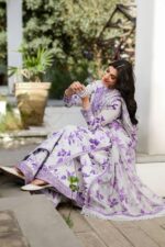 Aneela's - 3pcs Lawn Printed With Ready To Wear Chiffon Dupatta - YY-2501 - Image 4