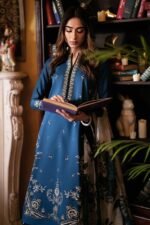 Maria B - 3pcs Lawn Embroidered With Diamond Printed Dupatta - 0542 - Image 3