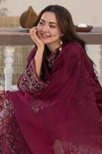 Qalamkar 3pcs Lawn Emb With Ready To Wear Cut Work Dupatta - 772 - Image 8