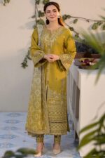JADE - 3PCS DHANAK EMBROIDERED - WOMEN'S - UNSTITCHED - Image 5