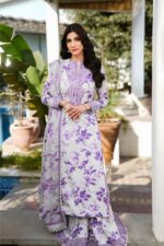 Aneela's - 3pcs Lawn Printed With Ready To Wear Chiffon Dupatta - YY-2501