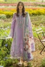 Mushq - 3pcs Chicken Lawn Emb With Diamond Printed Dupatta - 0570