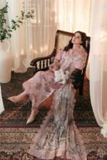 Jade - 3pcs Lawn Embroidered With Indian Chiffon Dupatta - 909 - Image 2