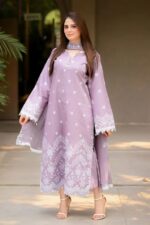 Libas - 3pcs Lawn Embroidered With Chiffon Emb Dupatta - 3147 - Image 2