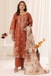 MOHAGNI - 3PCS DHANAK EMBROIDERED - WOMEN'S - UNSTITCHED - 802