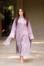 Libas - 3pcs Lawn Embroidered With Chiffon Emb Dupatta - 3147 - Image 3