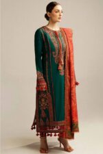 Hussain Rehar - 3pcs Lawn Embroidered With Chiffon Printed Dupatta - 230