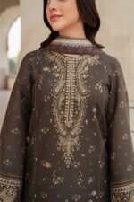 Jazmin - 3pcs Lawn Embroidered With Diamond Printed Dupatta - 796 - Image 3