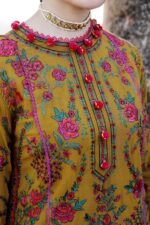 HUSSAIN REHAR - 3PCS DHANAK EMBROIDERED - WOMEN'S - UNSTITCHED - 1222 - Image 4