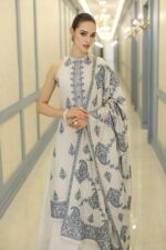 BAREEZE - 3PCS DHANAK EMBROIDERED - WOMEN'S - UNSTITCHED - 1212W - Image 2
