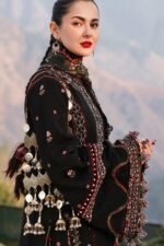 Hussain Rehar - 3pcs Lawn Embroidered With Diamond Print Tarkashi Dupatta - 218 - Image 5