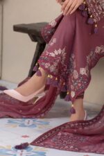 Jade - 3pcs Lawn Embroidered With Chiffon Emb Dupatta- 810 - Image 7