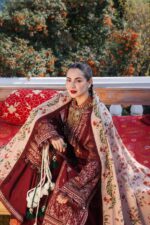 Hussain Rehar - 3pcs Lawn Embroidered With Chiffon Printed Dupatta - 205 - Image 7