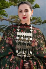 Hussain Rehar - 3pcs Lawn Embroidered With Diamond Print Tarkashi Dupatta - 218 - Image 7