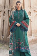 Maria B 3pcs Dhanak Embroidered Suit With Silky Wool Shawl - 3163 - Image 2