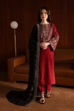 BATIK - 3PCS DHANAK EMBROIDERED - WOMEN'S - UNSTITCHED - 4155