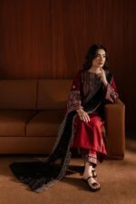 BATIK - 3PCS DHANAK EMBROIDERED - WOMEN'S - UNSTITCHED - 4155 - Image 6