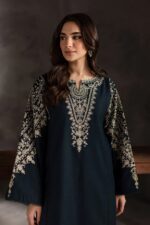 Batik 2pcs Dhanak Unstitched With Embroidered Trouser - 723 Zinc - Image 2