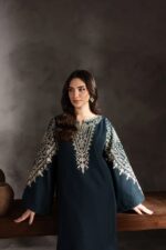 Batik 2pcs Dhanak Unstitched With Embroidered Trouser - 723 Zinc - Image 6