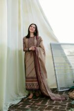 Florant 3pcs Dhanak With Dhanak Emb Shawl - 3225