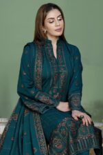 Noor E Fajar 3pcs Lawn Embroidered With Chiffon Emb Dupatta - 2985 - Image 2