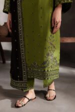 Asim Jofa 3pcs Lawn Emb With Ready To Wear Chiffon Emb Dupatta - 3119 - Image 5